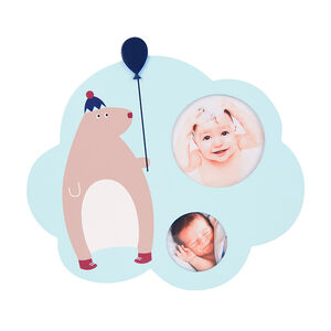 Cadre photos nuage en bois 