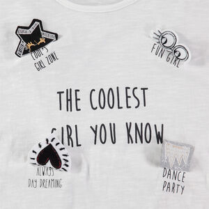 Junior - T-shirt manches courtes en jersey avec badges mobiles 