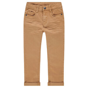 Pantalon effet crinkle avec poche à inscription reliéfée 