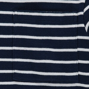 Junior - Tee-shirt manches longues en jersey fantaisie rayé avec poche 