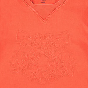 Junior - Tee-shirt manches longues en jersey avec tigre brodé sur le devant 