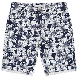 Bermuda en toile à imprimé floral all-over 