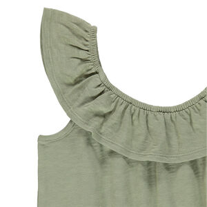 Combishort à col volanté  