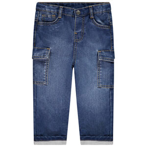 Jean en denim et doublure jersey effet cargo pour bébé garçon 
