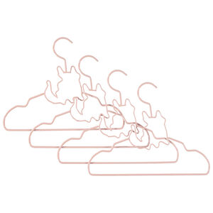 Lot de 4 cintres en métal forme chat 