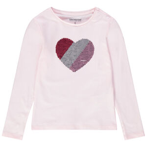 T-shirt manches longues en jersey avec motif en sequins 