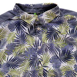 Junior - Chemise manches courtes avec imprimé végétal all-over 