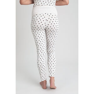 Pantalon de grossesse homewear à pois 