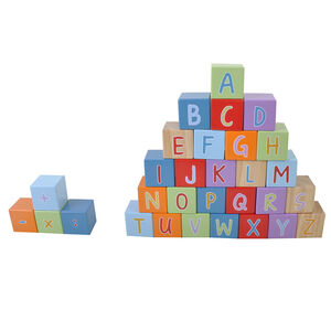 Cubes alphabet en bois 30 pièces 