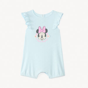 Combinaison courte Minnie Disney en maille pointelle pour bébé fille 