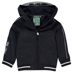 Coupe-vent à capuche avec insciption printée 