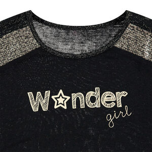 Junior - Tee-shirt manches longues avec sequins et message printé 