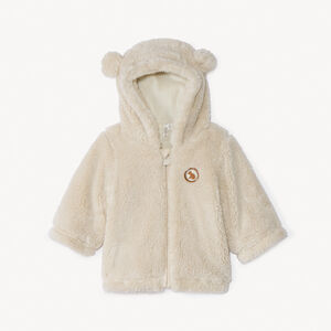 Gilet ludique ourson sherpa doublé velours pour bébé 