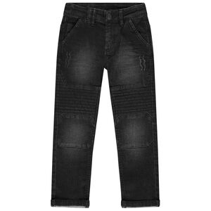 Jean effet used à découpes et jeux de surpiqûres  