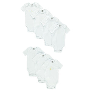 Lot de 7 bodies fantaisie avec ouverture adaptée à l'âge 