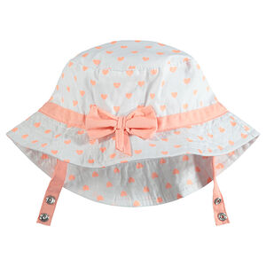 Charlotte en coton avec coeurs printés all-over et noeud 