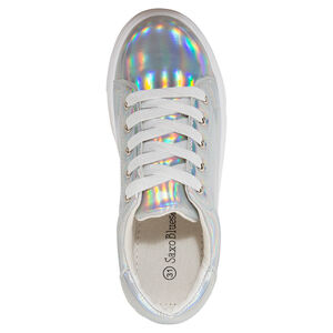Baskets basses iridescentes à lacets 