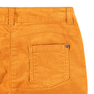 Junior - Pantalon en velours uni effet crinkle 