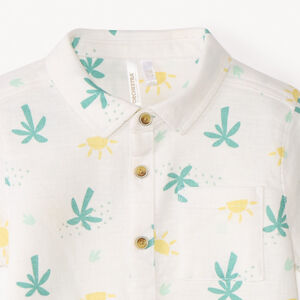 Chemise manches courtes imprimé cactus et soleils pour bébé garçon 