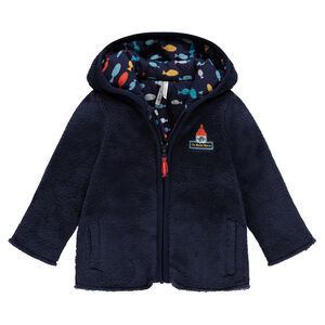 Veste en sherpa à capuche doublée molleton 