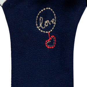 Gilet en tricot avec motifs jacquard et touches de doré 