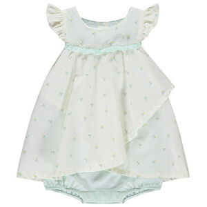 Combinaison courte robe effet 2 en 1 fantaisie pour bébé fille 