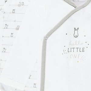 Lot de 2 bodies manches longues en jersey avec print fantaisie 