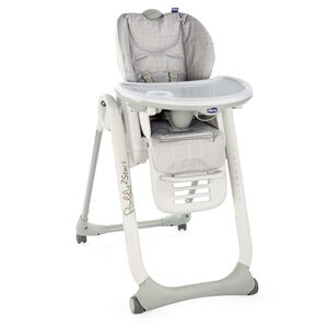 Chaise haute réglable Polly2Start - Happy Silver 