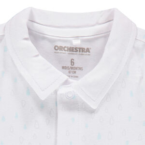 Body manches longues en coton bio imprimé all-over 