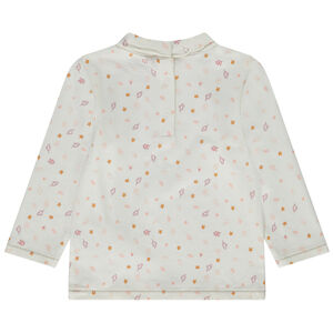 Sous-pull col coulé en jersey imprimé fantaisie pour bébé fille 