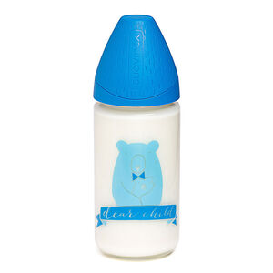 Biberon en verre 240 ml - Dear Child Bleu foncé 