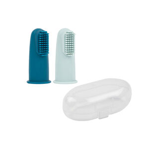 Lot de 2 brosses à dents en silicone - Bleu 