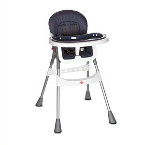 Chaise haute Basic - Bleu-gris 