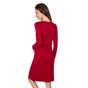 Chemise de nuit manches longues de grossesse et d'allaitement 