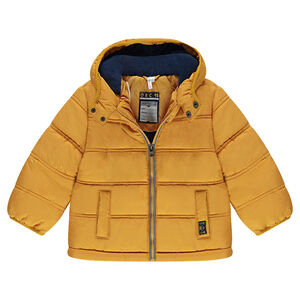 Doudoune matelassée à capuche doublée micropolaire 