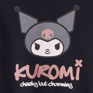 Sweat en molleton uni à print Kuromi fille 