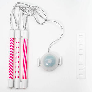 Éclairage Tube Led rayons de vélo SpinBrightz Motif Rose 
