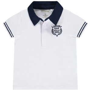 Polo manches courtes à blason brodé pour bébé garçon 