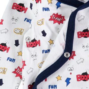 Lot de 7 bodies manches longues avec motifs esprit bande déssinée  