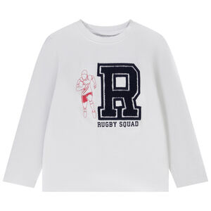 T-shirt manches longues patch bouclettes garçon 