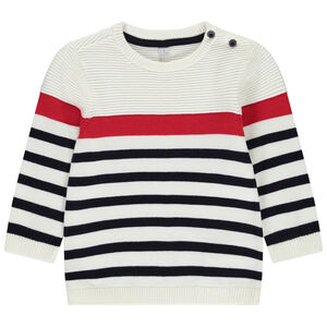 Pull rayé en tricot fantaisie pour bébé garçon 