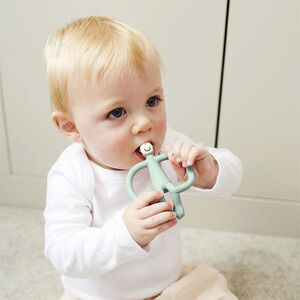 Anneau de dentition bébé 3M+ singe - Vert 