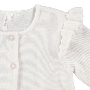 Gilet en tricot avec emmanchures volantées 