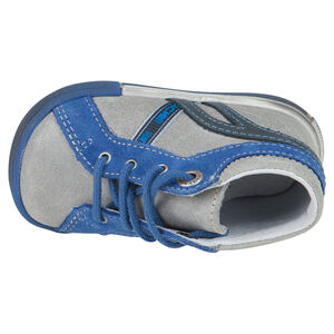 Bottillons à lacets en cuir avec empiècements contrastés 