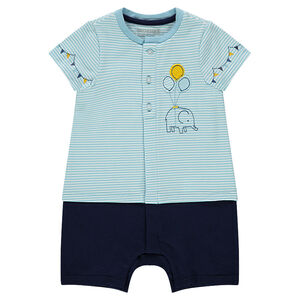 Combinaison effet 2 en 1 avec éléphant brodé 