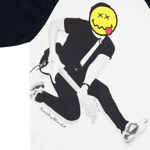 Junior - Tee-shirt manches longues en jersey avec personnage et tête de Smiley printés  