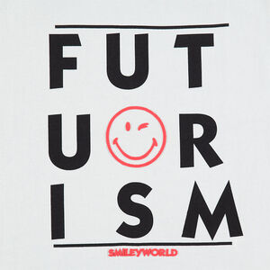 Junior - Ensemble tee-shirt et bermuda en jersey avec message et print Smiley 