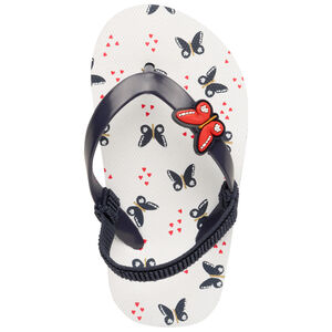 Tongs bébé fille à motifs papillons et bride au talon 