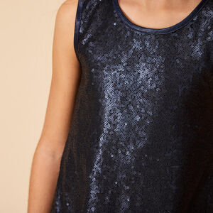 Robe de fête sans manches en sequins fille 