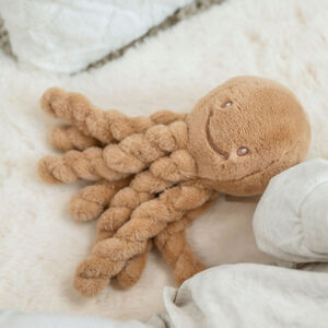 Peluche pieuvre poils courts Beige Ambré 